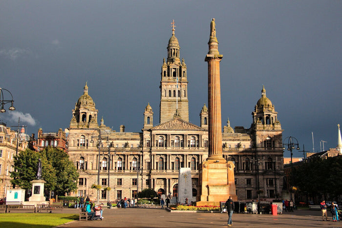 Glasgow City Chambers and the Walter Scott column in George Square